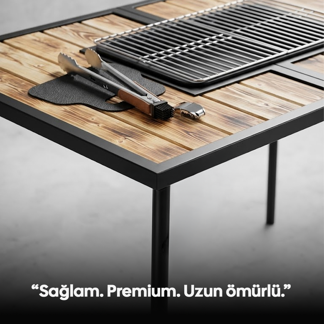 Mangola Ocakbaşı Katlanır Mangallı Kamp Masası