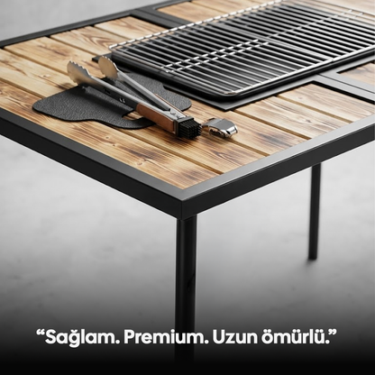 Mangola Ocakbaşı Katlanır Mangallı Kamp Masası
