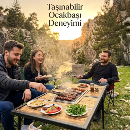 Mangola Ocakbaşı Katlanır Mangallı Kamp Masası